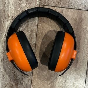 BaBy BanZ Vibrant Orange and Black Kids Hearing Protection
